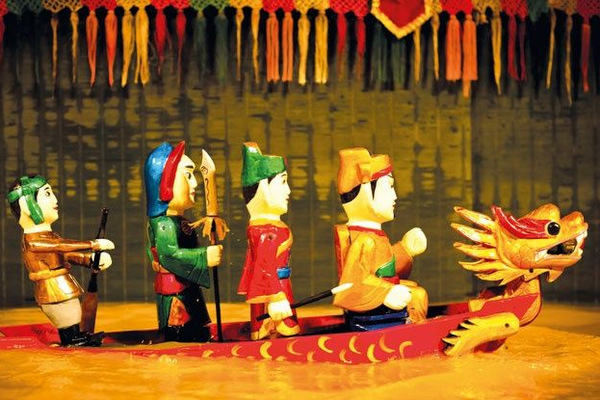 Water Puppet Show on Cyclo and Car and Dinner Cruise